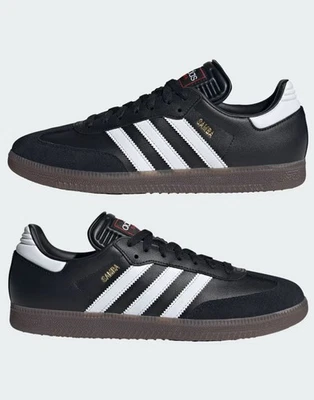 Scarpe Sneakers Futsal indoor UOMO Adidas Samba Nero pelle suede  - Immagine 1 di 4