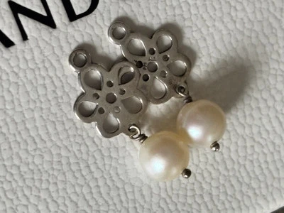 Pendientes Pandora Perla Flor Componer 925 ALE Sin Ganchos Foto 1 de 4