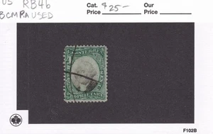 MATT'S STAMPS US SCOTT #RB4b 4-CENT GREEN & BLACK ON VIOLET PAPER, USED CV$25 - Picture 1 of 3