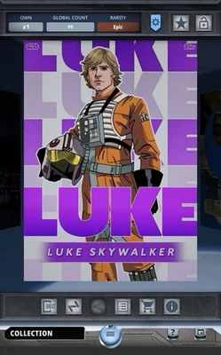 Topps Star Wars Card Trader Namesake Luke Skywalker 100cc Epic - Image 1 of 2