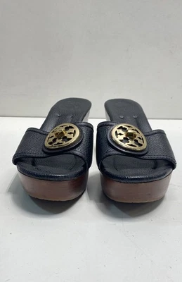 Tory Burch Black Wedges Women Size 7.5 - Image 1 of 4
