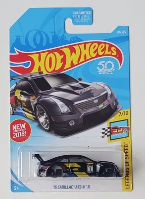 2018 Hot Wheels New Models 16 Cadillac ATS-V R Error Car Missing All 4 Wheels  - Image 1 of 4