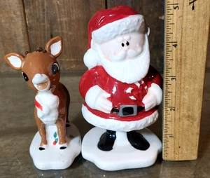 Rudolph The Red Nose Reindeer & Santa Salt & Pepper Shakers TV Show Zrike Brands - Picture 1 of 8