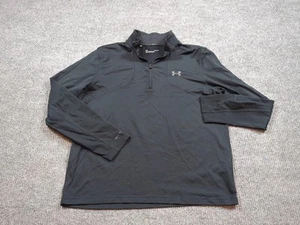 Under Armour Pullover Mens Large Black Storm 1/4 Zip Long Sleeve Loose Fit Golf - Picture 1 of 7