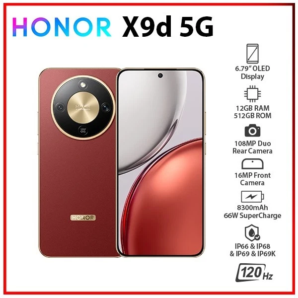 HONOR X9d 5G 12GB+512GB BROWN Dual SIM Octa Core Unlocked Android Mobile Phone - Bild 1 von 4