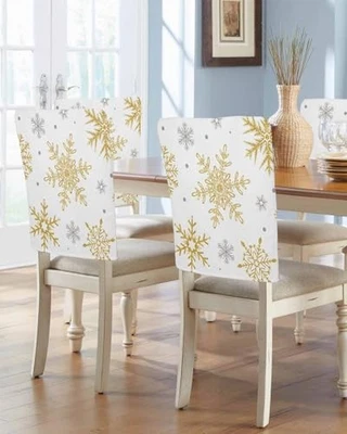 Chair Back Cover for Dining Room Set of 6 Winter Christmas 6PCS Multi Color - Image 1 of 4