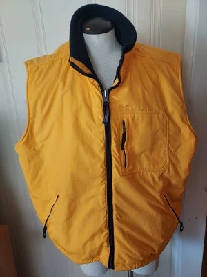 Sonoma Sport Outdoor Vest Men's Size XXL Full Zip Yellow Blue Reversible Lined — 第 1/4 张图片