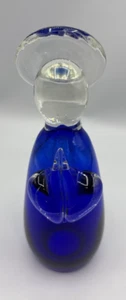 Murano Stil-kobaltblau mundgeblasen Kunst Glas-betender Engel Figur 7" groß - Bild 1 von 16