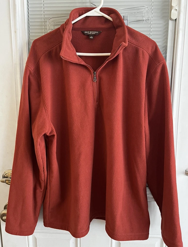 Suéter Great Northwest Performance Polar 1/4 Cremallera Pullover Óxido Talla L Suave Cálido Foto 1 de 4