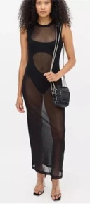 Borsa fotocamera Alexander Wang Brenda in pelle nera tracolla a catena immacolata! - Foto 1 di 20