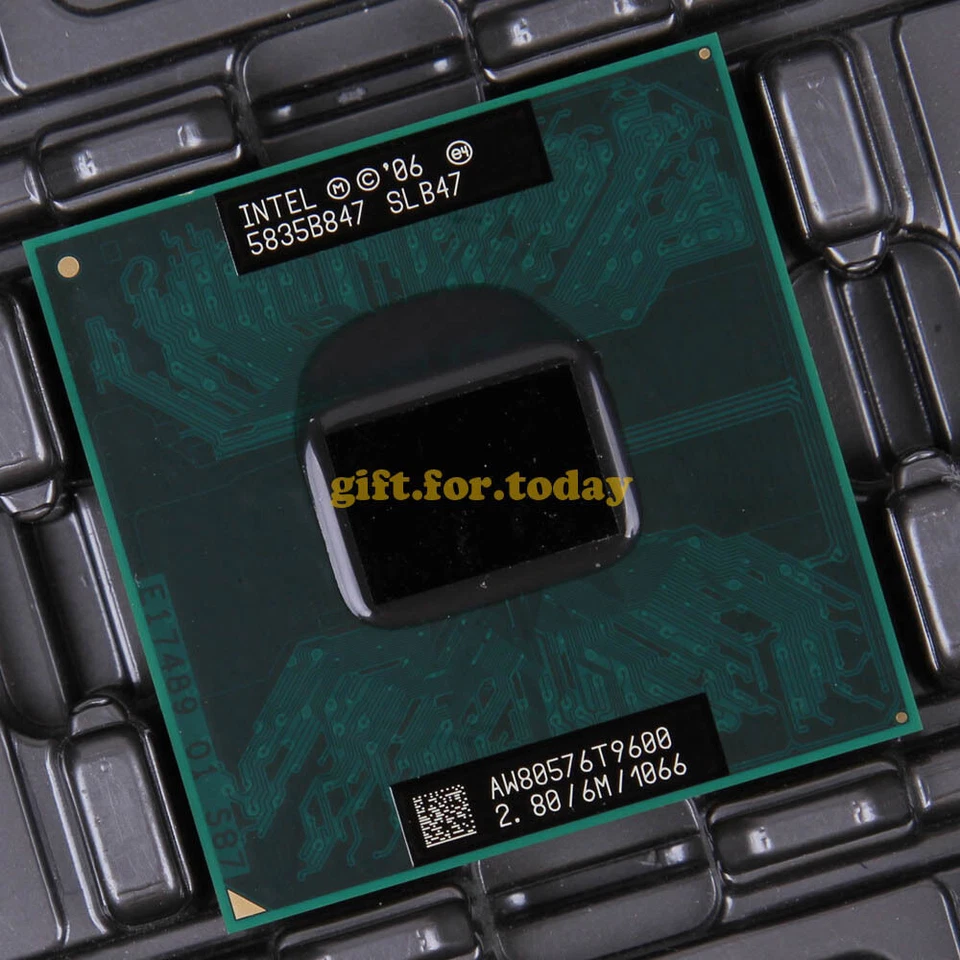 For Intel Core 2 Duo T9600 2.8 GHz Dual-Core (AW80576GH0726M) Processor CPU - Image 1 of 1