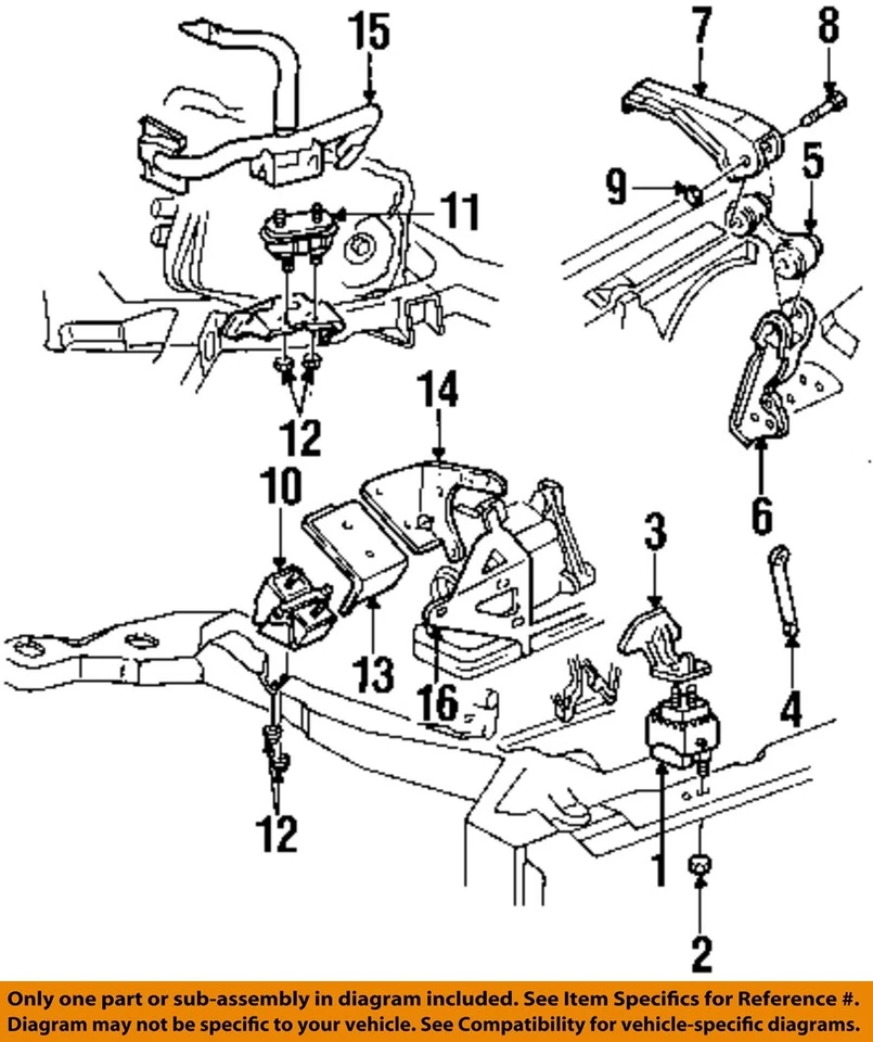 Cadillac GM OEM Sevilla Motor Transmisión-Amortiguador Puntal Tuerca 11501033 Foto 1 de 1