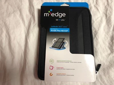 M-Edge Latitude 360 Case Kindle Fire HD 8.9" Black with Zipper Closure Brand New - Image 1 of 4