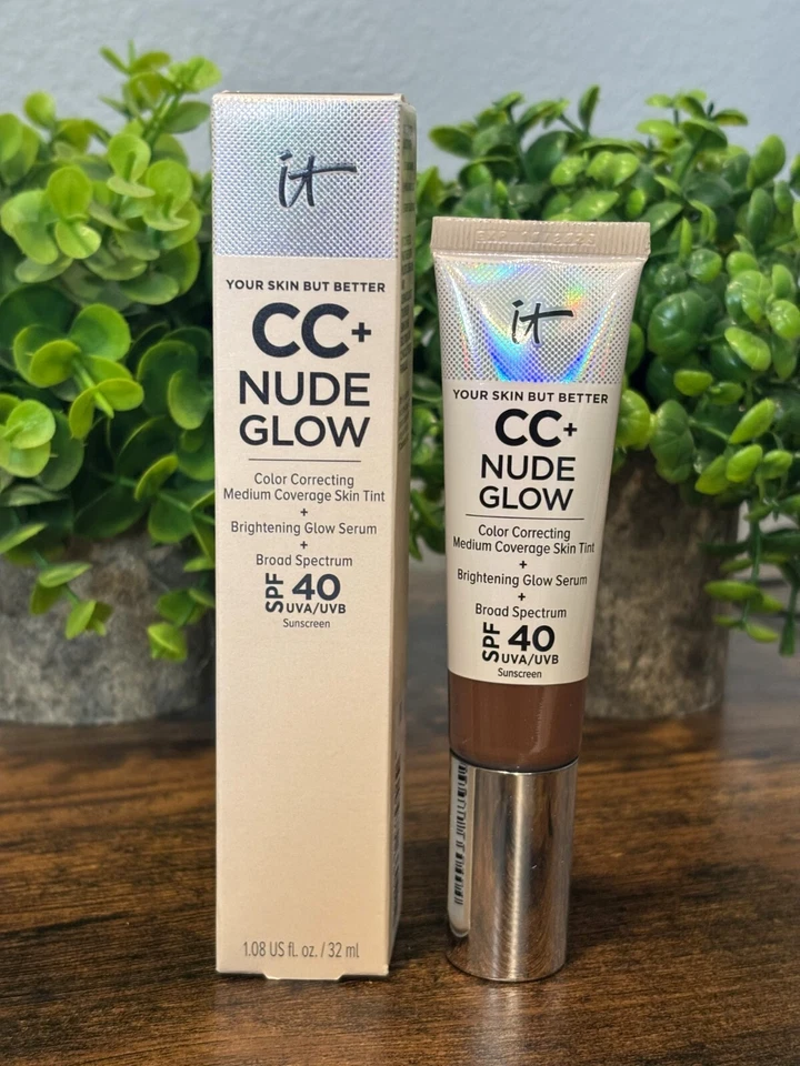 IT Cosmetics CC+ Nude Glow Skin Tint SPF 40 - 1.08 fl oz - Deep Bronze - Image 1 of 4