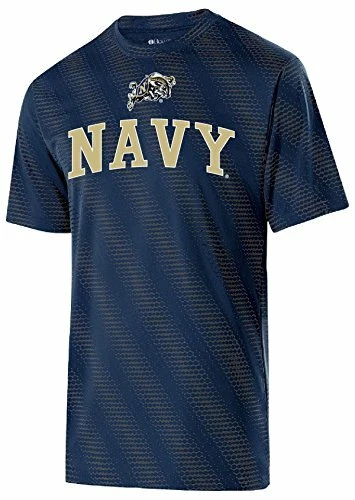 NCAA Navy Midshipmen Youth Torpedo Short Sleeve Tee, Medium, Navy/Carbon - Image 1 of 1