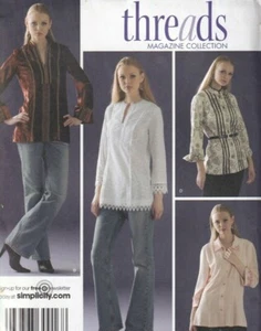 Simplicity 4017 Sewing Pattern Shirt Blouse Tops Size 6 8 10 12 14 UNCUT - Picture 1 of 6