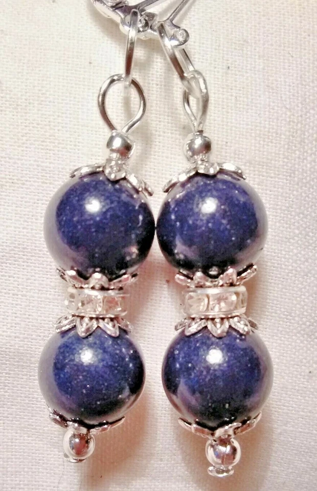 Pendientes de lapislázuli azul natural Foto 1 de 1