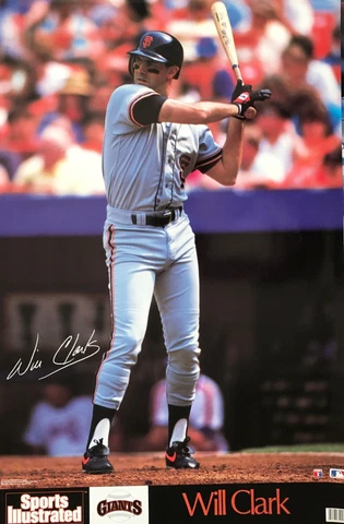 WILL CLARK SAN FRANCISCO GIANTS 1989 SPORTS ILLUSTRATED POSTER Cover