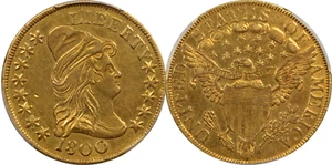 1800 Draped Bust Gold $10 Dollars PCGS AU Tiny reported mintage of 5,999 pieces! - Picture 1 of 4
