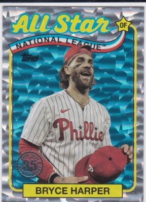 BRYCE HARPER Philadelphia Phillies Topps Vintage Style RARE SILVER ICE VARIATION - Image 1 of 2