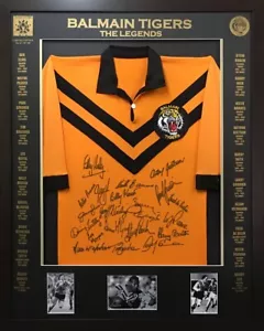 Blazed In Glory - Balmain Legends - NRL Signed & Framed Jersey - Picture 1 of 11