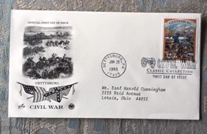 CIVIL WAR  BATTLE OF GETTYSBURG 1995 PCS CACHET FDC VF - Picture 1 of 1
