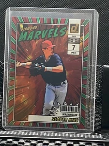 Seaver King 2025 Donruss Diamond Marvels  Green Laser - Nationals - Picture 1 of 2
