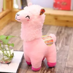 Alpaca Llama Pink 10 Inch Stuffed Animal Plush Toy Toddler Kids Fluffy Dolls - Picture 1 of 1