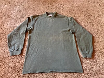 Vintage Nike Turtleneck Green Long Sleeve Shirt Men’s Size Medium Made In USA - Image 1 of 4
