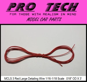 1:16-1:18 Scale MCLS 3 Red LRG Detailing Wire 3’ Serch LBR Model Parts PRO TECH - Picture 1 of 1