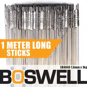 Boswell - 1.6mm x 1KG Aluminium ER4043 TIG FILLER RODS - Welding Welder Wire Rod - Picture 1 of 3