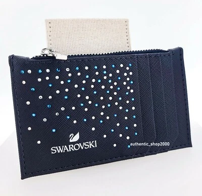 Nueva Cartera Marca SWAROVSKI Portatarjetas de Crédito con Bolsillo Cremallera Moneda en Caja de Regalo Foto 1 de 4