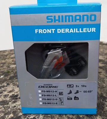 NOS Shimano Deore FD-M612-E Front Triple Derailleur 10 speed Dyna Sys 66 - 69 - Image 1 of 3