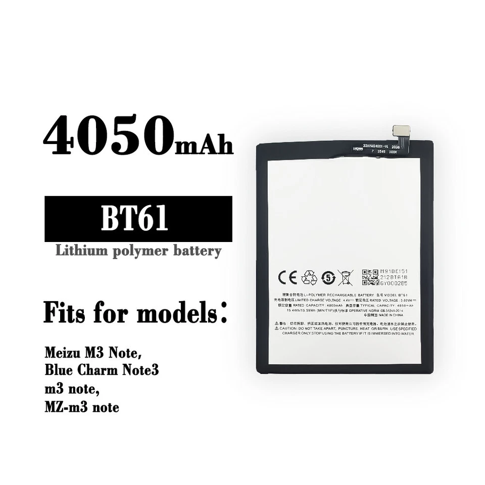 Batería 100% Nueva Alta Calidad Para Meizu Meilan NOTE3 M3 Note L681 NOTE5 BT61 Foto 1 de 4