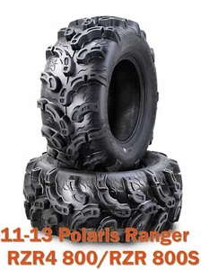 11-13 Polaris Ranger RZR4 800/RZR 800S ATV Front Tire Set 27x9-12 Super Lug Mud - Picture 1 of 7