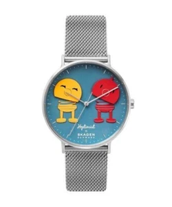 Band 300 Blue Analog Yellow Hoptimist Mesh Watch Limited Edition Red Skagen Used - Picture 1 of 1