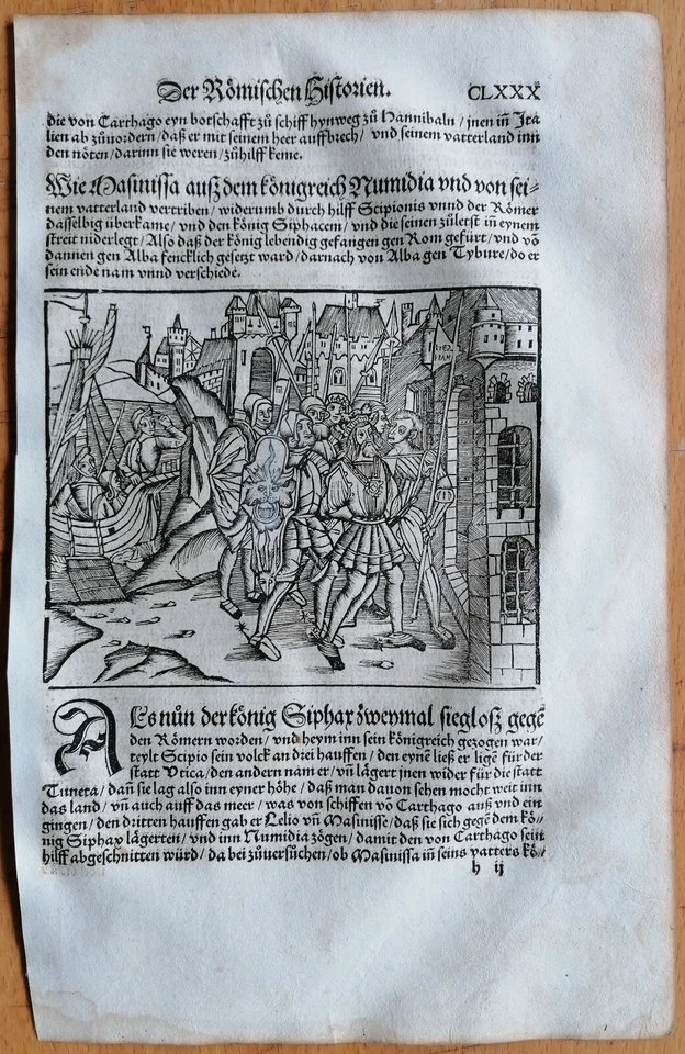 Livius Roman History Large Woodcut Schoeffer (T)  - 1530 - Image 1 of 1