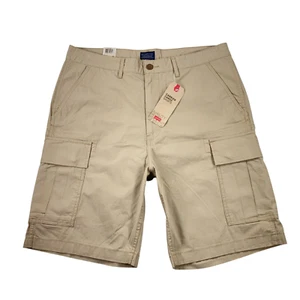Levis Carrier Cargo Shorts Mens Size 34 Cotton Ripstop Flat Front Khaki Beige - Picture 1 of 10