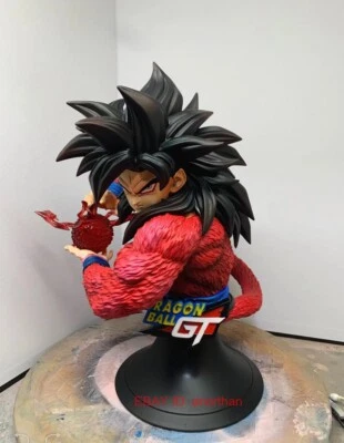 Personalizado Super Saiyan 4 SSJ4 Son Goku Escala 1/5 Resina Figura Busto Modelo Regalo Foto 1 de 3