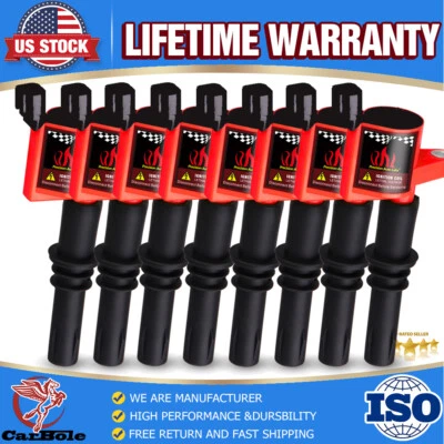 Paquete de 8 bobinas de encendido para Ford F-150 4,6 L 5,4 L 2004 2005 2006 2007 2008 2009 2010 Foto 1 de 4