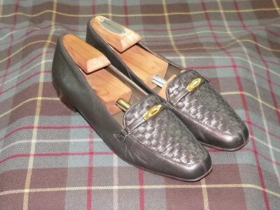 Rangoni Firenze Bronze Woven Toe Gold Accent Loafers Flats, Italy, Size 7.5AA US - Image 1 of 4
