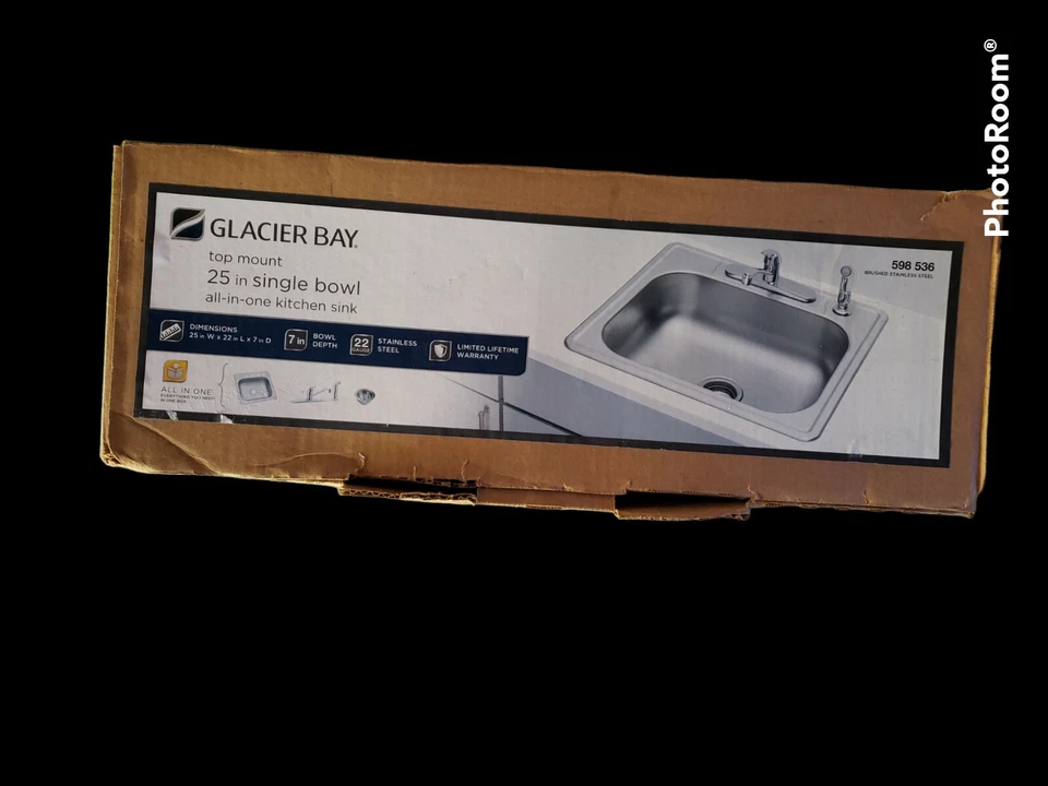 Fregadero de cocina Glacier Bay Drop-in 25 pulgadas - acero inoxidable Foto 1 de 1