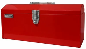 Homak 19-Inch Steel Hip-Roof Tool Box, Tall, Red, RD00119819 - Picture 1 of 2