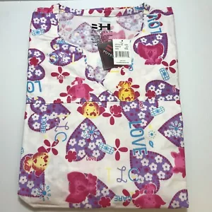 Beverly Hills Uniforms Plus Size Scrub Top, Style #424W, Print #619, 3XL-5XL - Picture 1 of 1