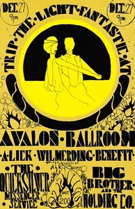 Cartel de concierto de reproducción 1966 Big Brother & The Holding Co. 13 x 17 - Imagen 1 de 1