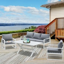 Rattan White Patio & Garden Furniture Sets for sale | eBay