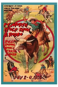 16 x24 Ft. Worth Stock Show Rodeo Poster Cowboy Vintage Style Western Poster - Picture 1 of 1