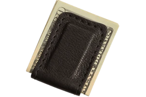 Black American Bison Cash Clip Quality USA Handcrafted - Picture 1 of 4