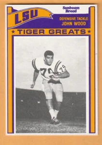 John Wood LSU Tigers 1983 Sunbeam Card Lake Charles Louisiana 16O - Bild 1 von 2