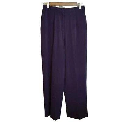 Norton McNaughton Womens Size 8P Purple Solid Pleated Trouser Dress Pants - Image 1 of 4